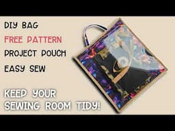 Project Pouch Sewing Tutorial - FREE PATTERN