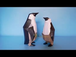 Assembly Instructions Baby Penguin Papercraft - Paper Craft Penguin - DIY Low Poly Penguin