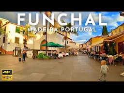 Funchal MADEIRA Walking Tour, Madeira PORTUGAL 4K HDR