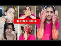 GLOW UP RESET ROUTINE FOR 2025  🌱| Natural Facial hair, skin & body-care, waxing, viral mask at home