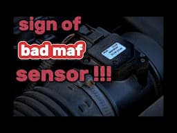 5 sign of bad maf sensor