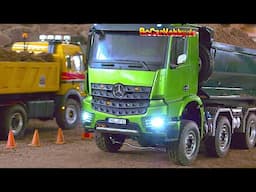 AMAZING RC TRUCKS, RC MiniBaustelleThüringen 25p2, EXCAVATOR, DOZER, TRUCKS, MAN, MERCEDES, VOLVO