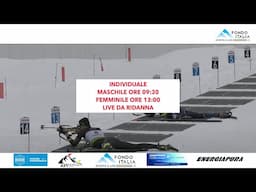 Biathlon, Coppa Italia Fiocchi - Individuale | RIDANNA