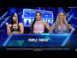 WWE Bianca Blair vs Chelsea Green vs Blair Davenport  Match Gameplay With Hindi Commentry - WWE 2K24