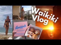 Waikiki Vlog 🌺 (exploring Oahu: Leonard's Bakery, Waikiki beach, Sunrise Shack)