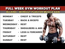 Bulking | BEST WORKOUT PLAN TO BUILD MUSCLE | #gymworkoutplan