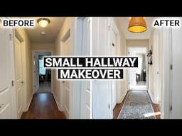 Adding personality to my boring apartment hallway ✨ DIY small hallway makeover