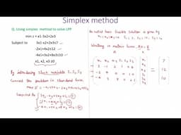 simplex method minimization problem in hindi | solve an example of LPP [in hindi] | [in easiest way]