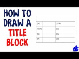 How to draw a title block