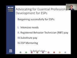 Advocating for essential professional development for ESPs