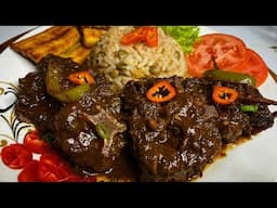 Jamaican Style Oxtail, Gungo Rice & Peas, Sweet Plantains (full meal) quick & delicious!