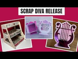 Make beautiful trays and a harp-shaped box and card