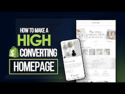 HOW TO MAKE A HIGH CONVERTING HOMEPAGE | Shopify Homepage Tips