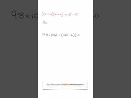 Difference of Two Squares - Cool Trick #igcsemath #igcse #gcse #gcsemaths