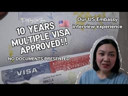 US Visa Multiple Entry APPROVED! 🇺🇲 | Our US Embassy Interview Experience- No Documents Needed