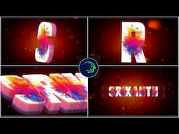 3D Name Art video editing in Alight Motion | Trending name Art video editing