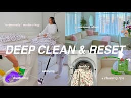 extreme DEEP CLEAN MOTIVATION 2025 🧼 cleaning ESSENTIALS + RESET routine + tips for ENTIRE apartment