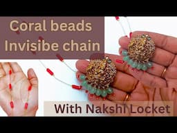 Handmade jewellery design |Latest Jewellery design| Invisible chain| Coral jewellery