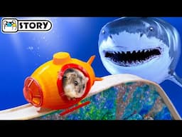 Hamster Escapes the Underwater Roller Coaster in the Pool Maze 🐹 Homura Ham Pets