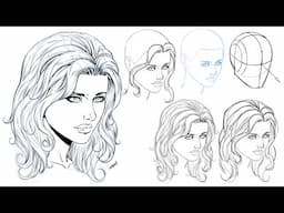 How to Draw a Female Face with Curly Hair