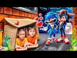 I Was Adopted by SHADOW SONIC! How to Become Sonic the Hedgehog!?