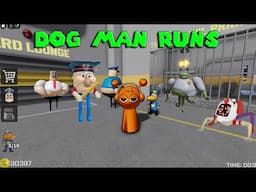 Sprunki Dogman SUPERCOP Speed Runs in #roblox Scary Obby Epic School Escape, Barry's Prison Run