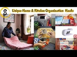 8 Unique Home & Kitchen Organization Hacks | Useful Kitchen Tips | Space saving Organization Ideas