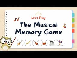 The Musical Memory Game For Kids - Match 6 Instruments Names With Pictures