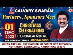 Calvary Swara Partners, Sponsors Meet & Christmas Celebrations | 01_DEC_2022 | Bangalore | Karnataka