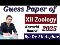 Guess Paper of XII Zoology 2025 (Karachi Board)