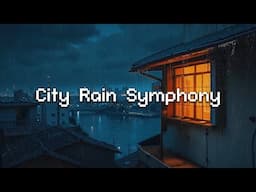 City Rain Symphony 🎶 1980s Lofi Hip Hop Radio 📻 Beats To Study / Relax To