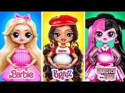 Barbie vs Bratz vs Monster High Became Mommies! 32 DIYs