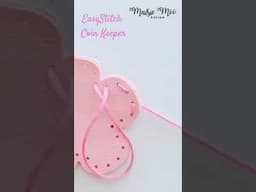 Stitch a coin keeper with Maisie Moo. #fauxleathercrafts #diy #fauxleather #cricutmade #maisiemoo