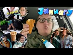 Eating Chicken Fingers in a Car Wash // JANUARY VLOG (Baby Showers & Road Trips)