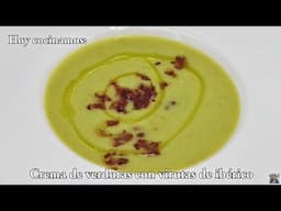 Crema de verduras con virutas de ibérico