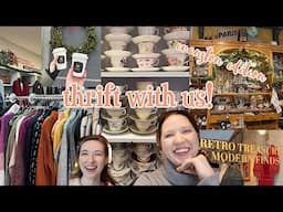 THRIFT WITH ME (AND MY SISTER!) Antiquing and Thrifting Vlog/Haul