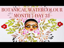 🎉🎉 BOTANICAL Watercolour Month Day 31 | Step by Step Tutorial JUL 2024