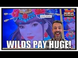 It was a BIG WIN thanks to the BIG WILDS on Peacock Princess Dragon Link Slot Machine!