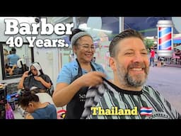 💈Doing this 40 Yrs MAKES her a MASTER BARBER! Pattaya, Thailand 🇹🇭  (ASMR & chill yall)