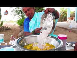 Street Food Style  Egg Fry Omelette with Bread