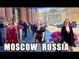 Moscow 2024 - Walking Tour - Part 1 - Russia - 4K 60fps🎧- City Walk With Real Ambient Sounds