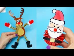 5 DIY christmas moving toys Easy paper crafts christmas paper crafts 2022