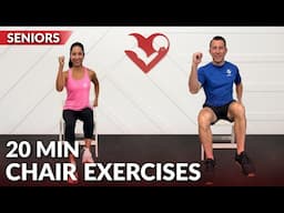 20 Min Chair Exercises for Seniors Workout at Home - Seated Exercise for Weight Loss - Sitting Down