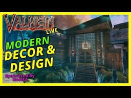 Building Custom Furniture & Deco in a Modern Style House! (Valheim Gameplay) #valcon