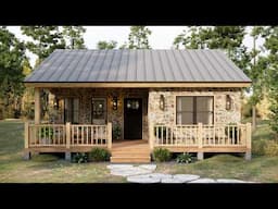 29'x29' (9x9m) Fabulous 2-Bedroom Cabin Design !!! Comfortable and Perfect 🏡