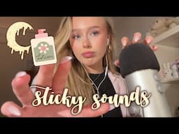 ASMR sticky sounds ~ asmr for those who love mouth sounds & close whispers