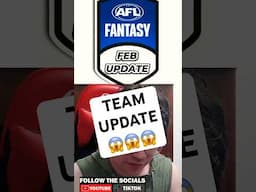 NEW AFL Fantasy Team REVEAL 👀 #afl