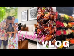 WEEKLY VLOG|| Monthly Shopping Haul, Grocery, Mango Glazed Chicken | slow mornings | Reina Walking