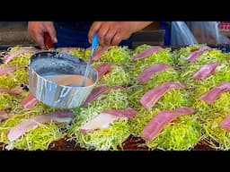 japanese street food - okonomiyaki お好み焼き