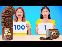 100 Layers of Food Challenge | Funny Food Challenges by 123 GO! GLOBAL